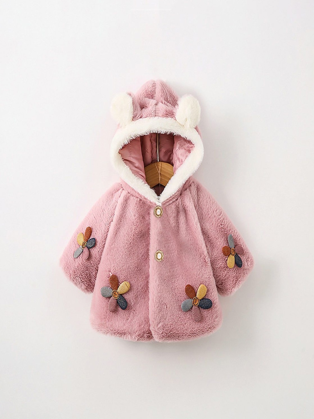 

Xsole Kids Single-Breasted Overcoats, Peach