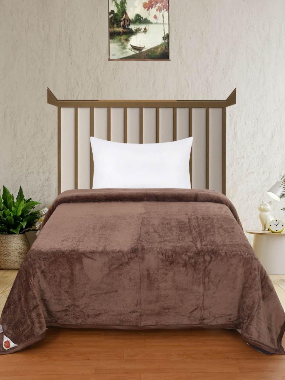 

Florida Brown 300 GSM Single Bed Blanket