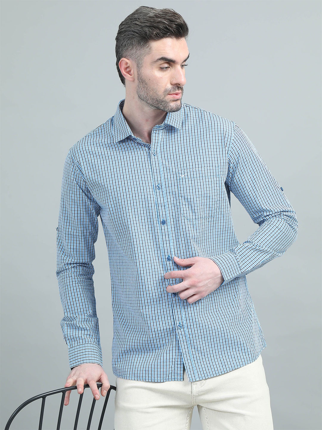 

RIGS AND RAGS Men Classic Opaque Printed Casual Shirt, Olive