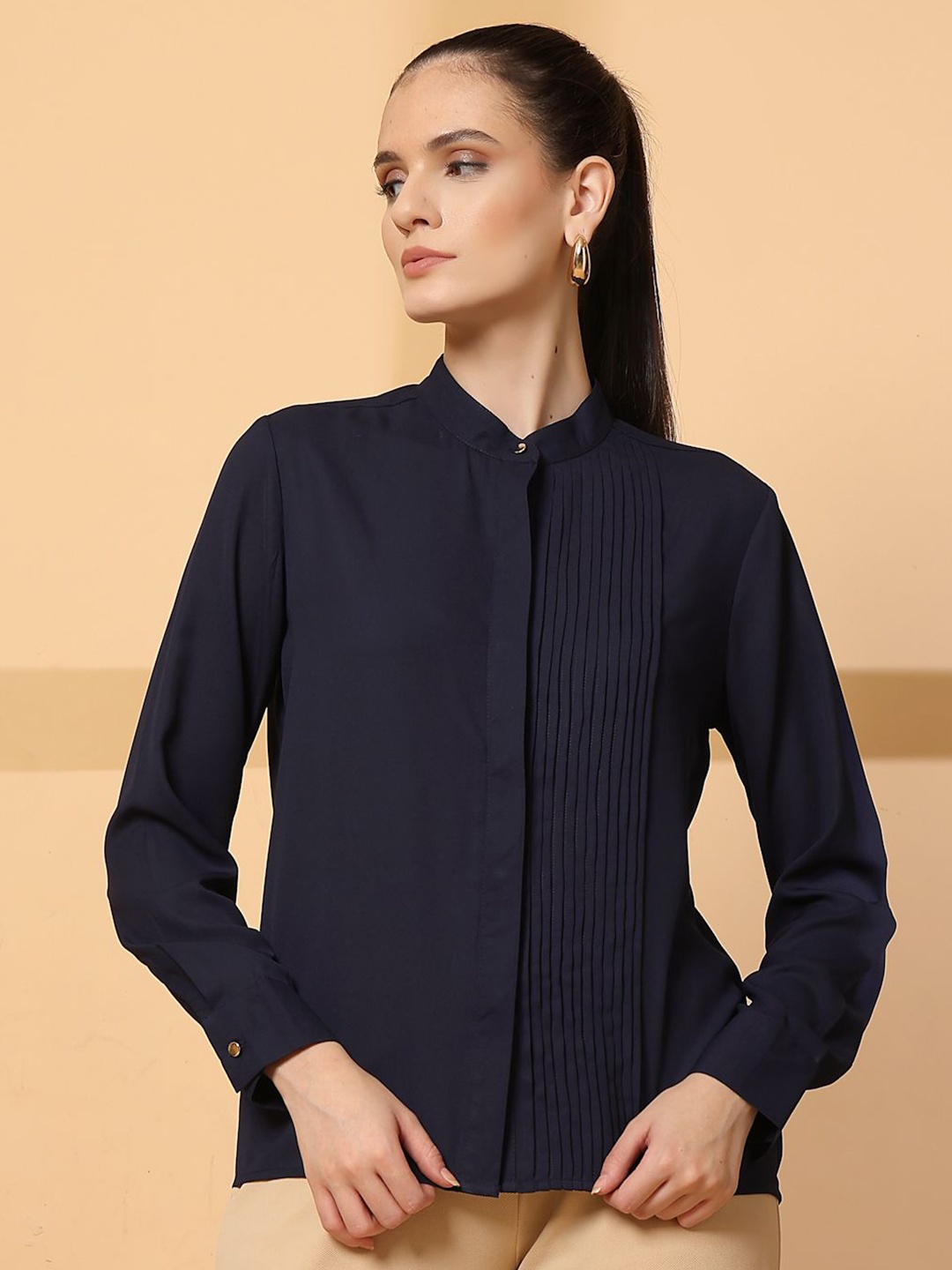 

URBANGRACE BY KASSUALLY Women Opaque Formal Shirt, Navy blue