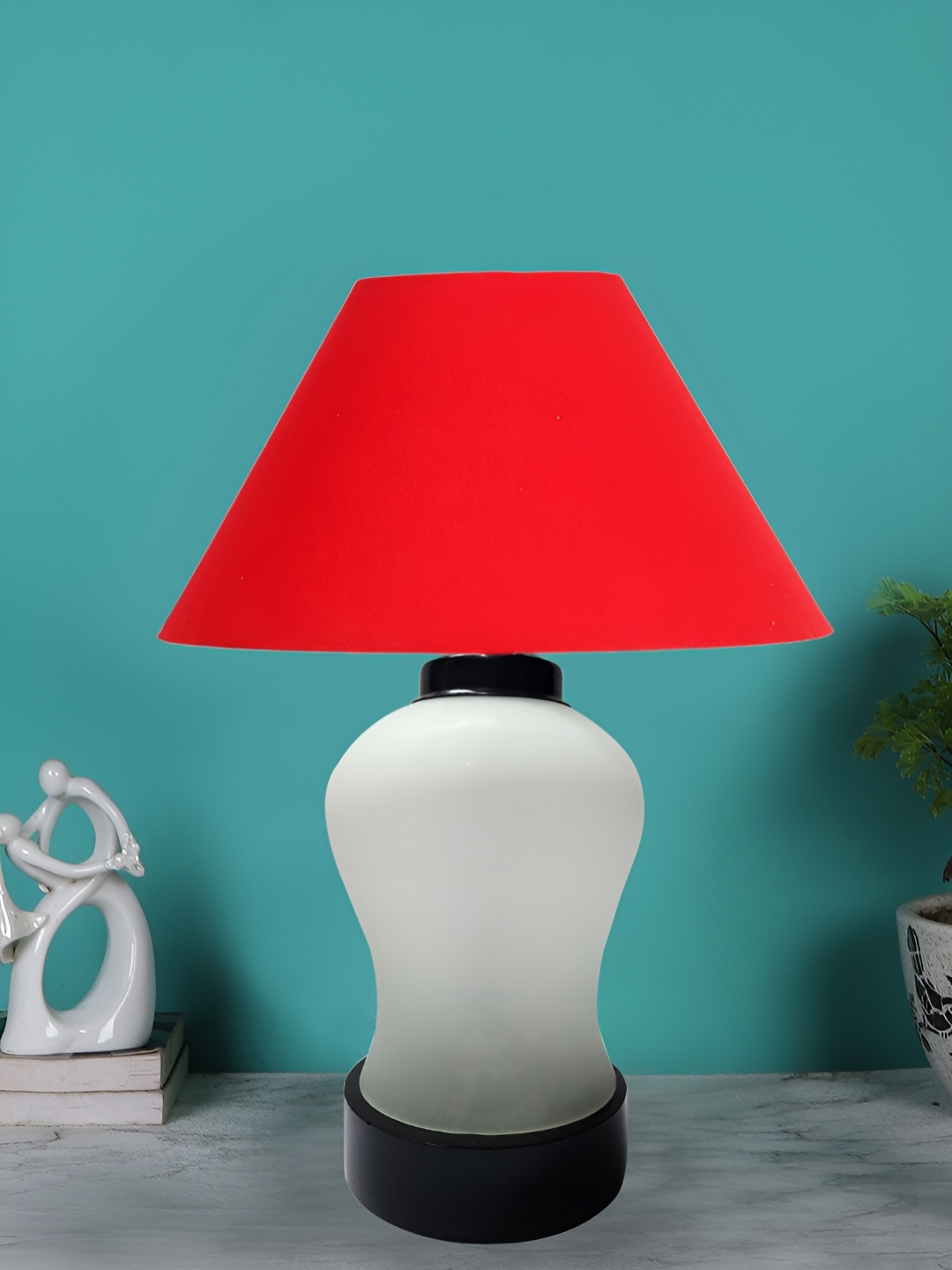 

Devansh Red Glass Traditional Frusturical Shaped Table Lamp