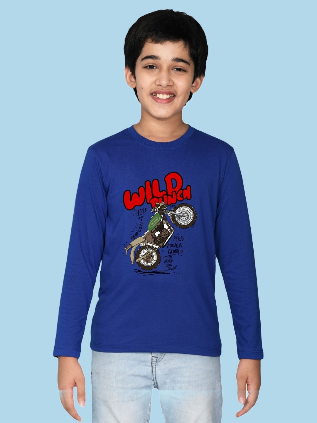 

NUSYL Boys Printed T-shirt, Blue