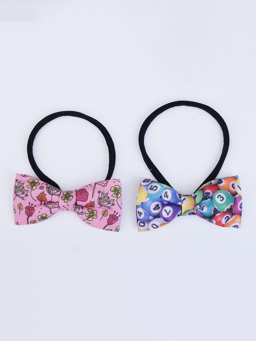 

Choko Girls Set of 2 Embellished Ponytail Holders, Blue