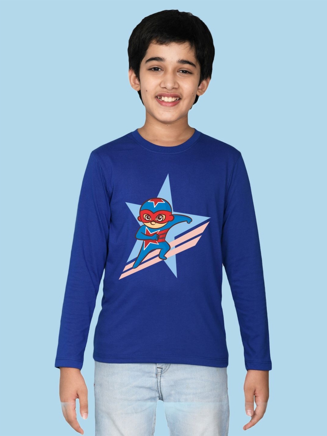 

NUSYL Boys Printed T-shirt, Blue