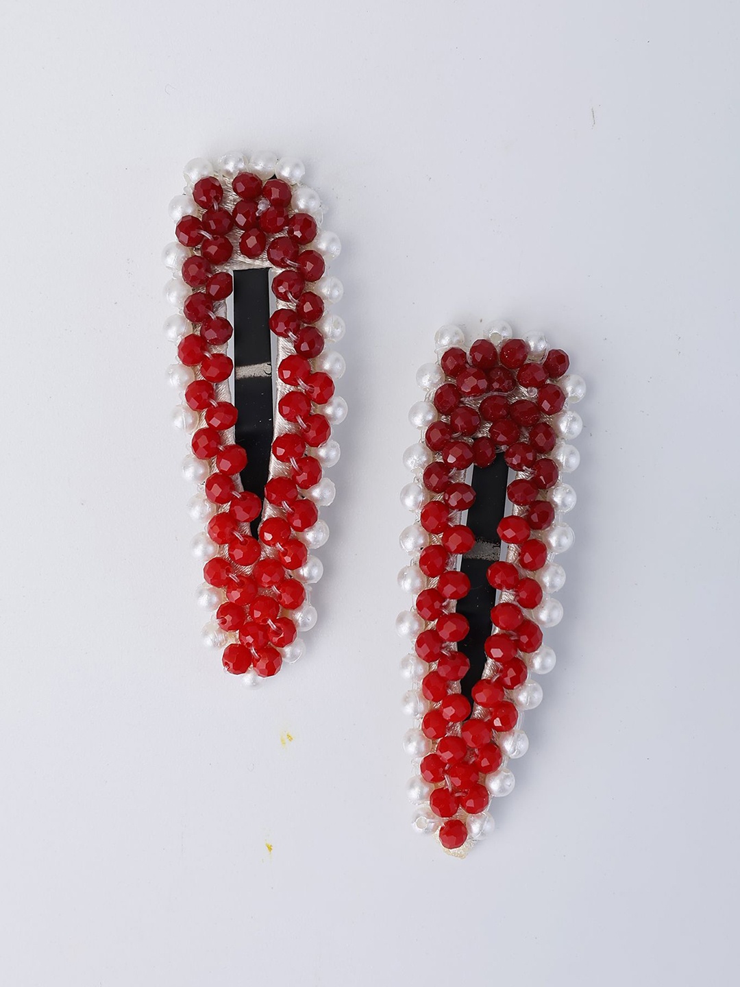 

Choko Girls Embellished Tic Tac Hair Clip, Red
