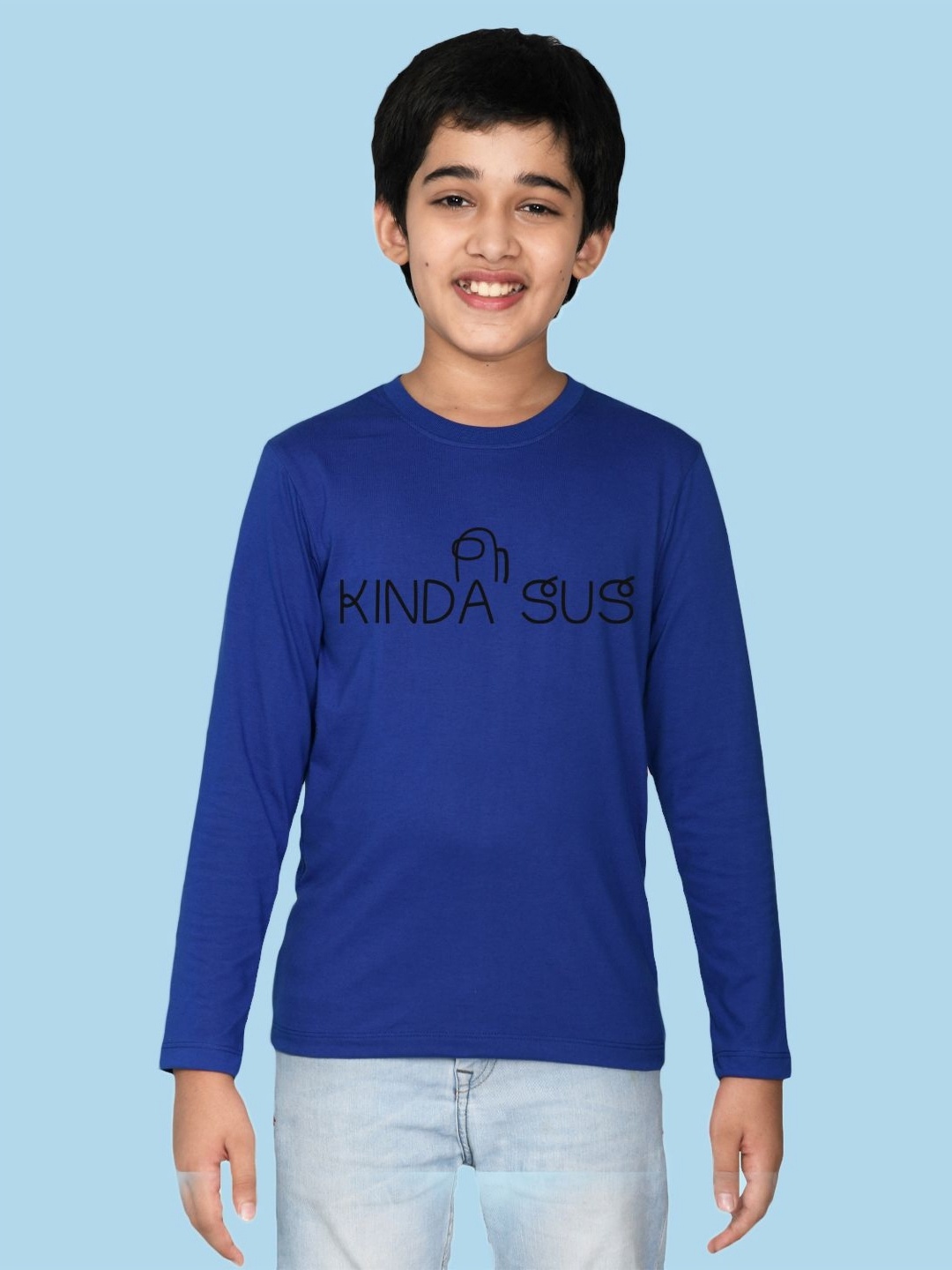 

NUSYL Boys Printed T-shirt, Blue