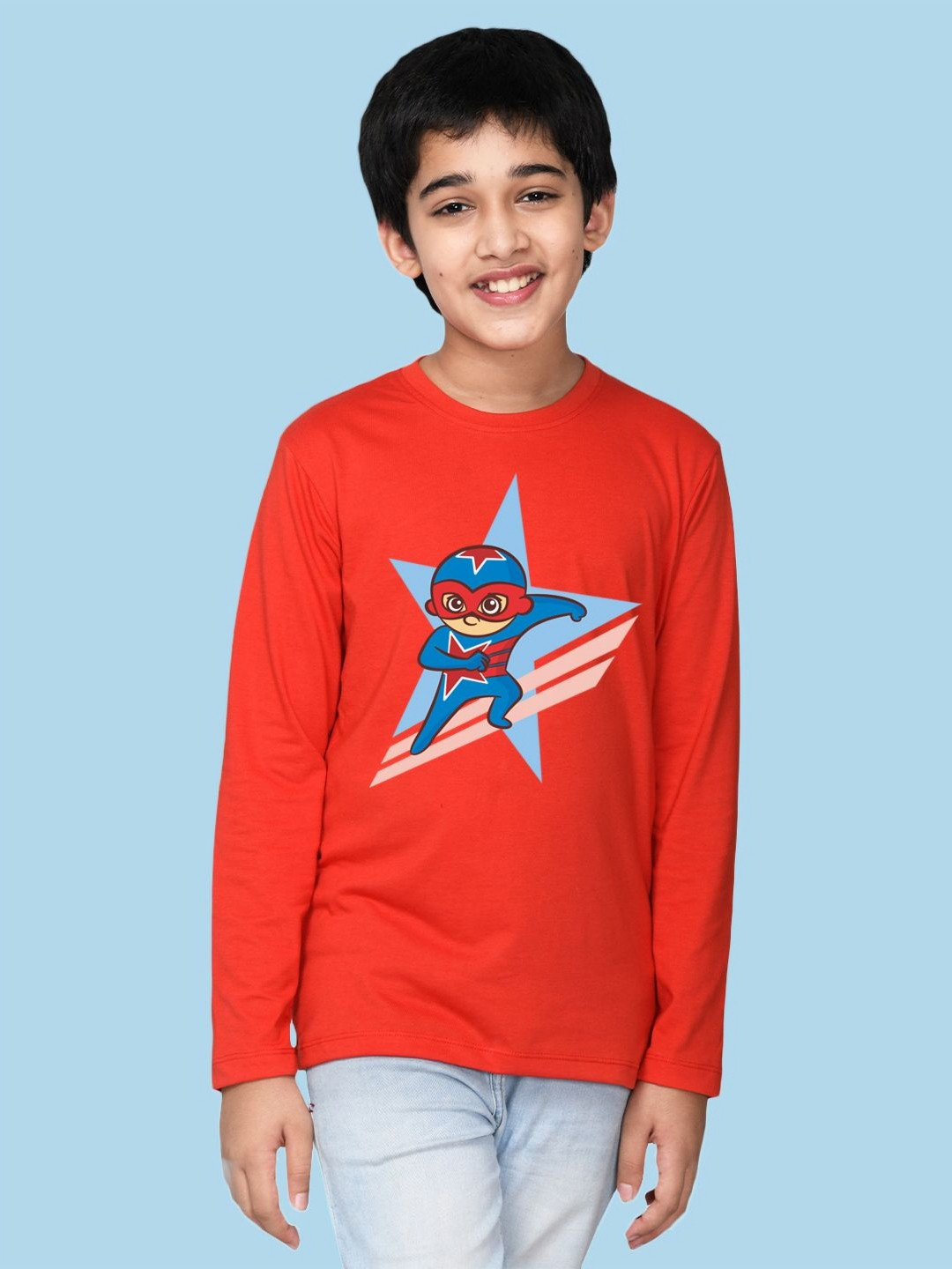 

NUSYL Boys Printed T-shirt, Red