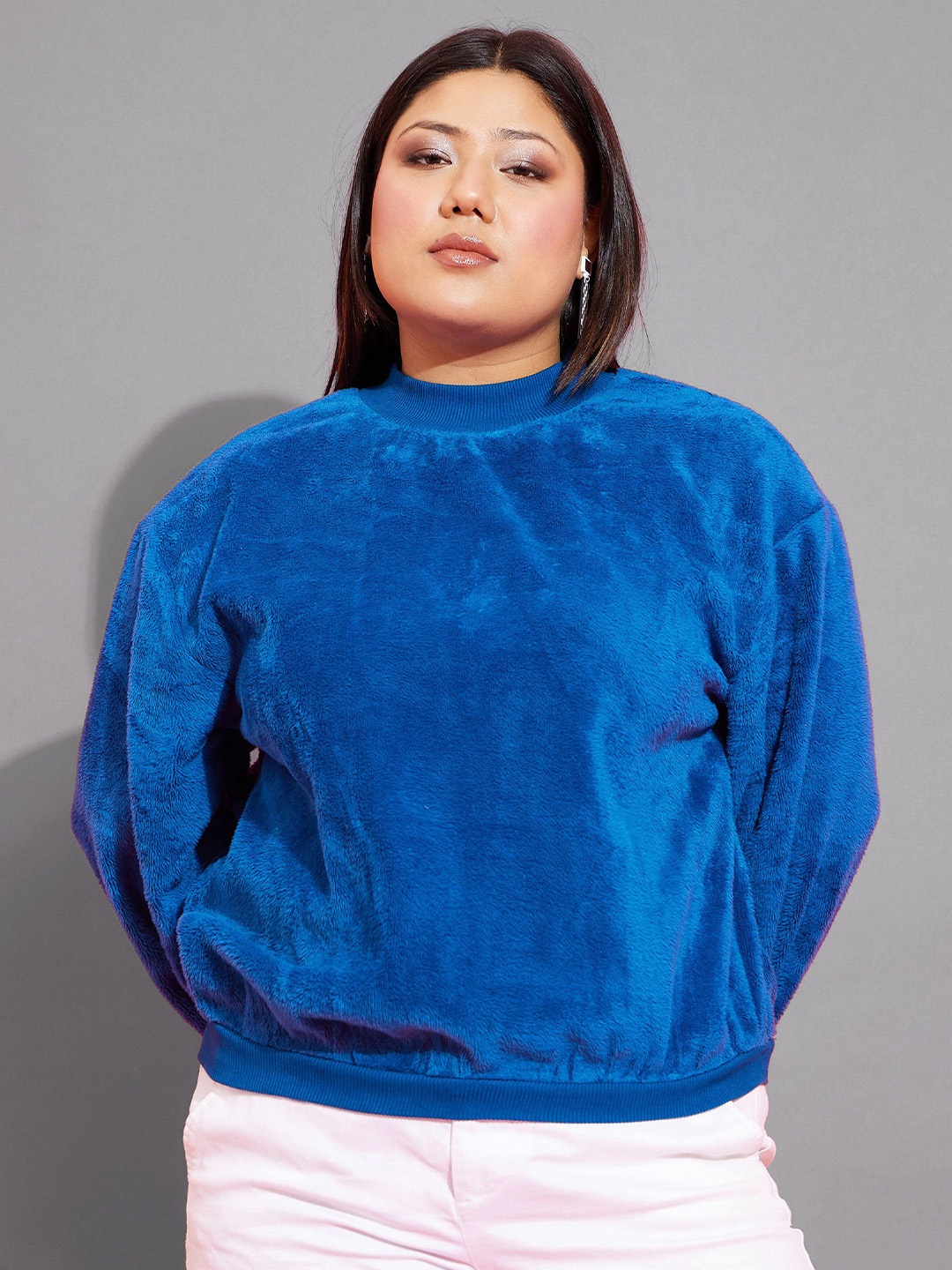 

SASSAFRAS Curve Women Sweatshirt, Blue