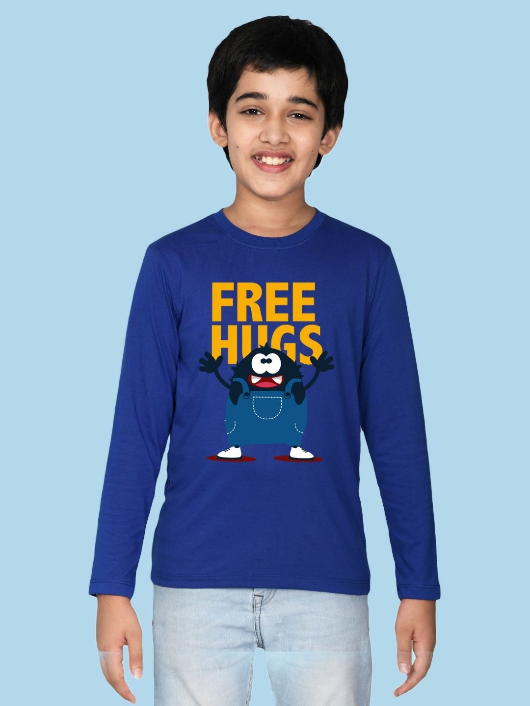 

NUSYL Boys Printed T-shirt, Blue