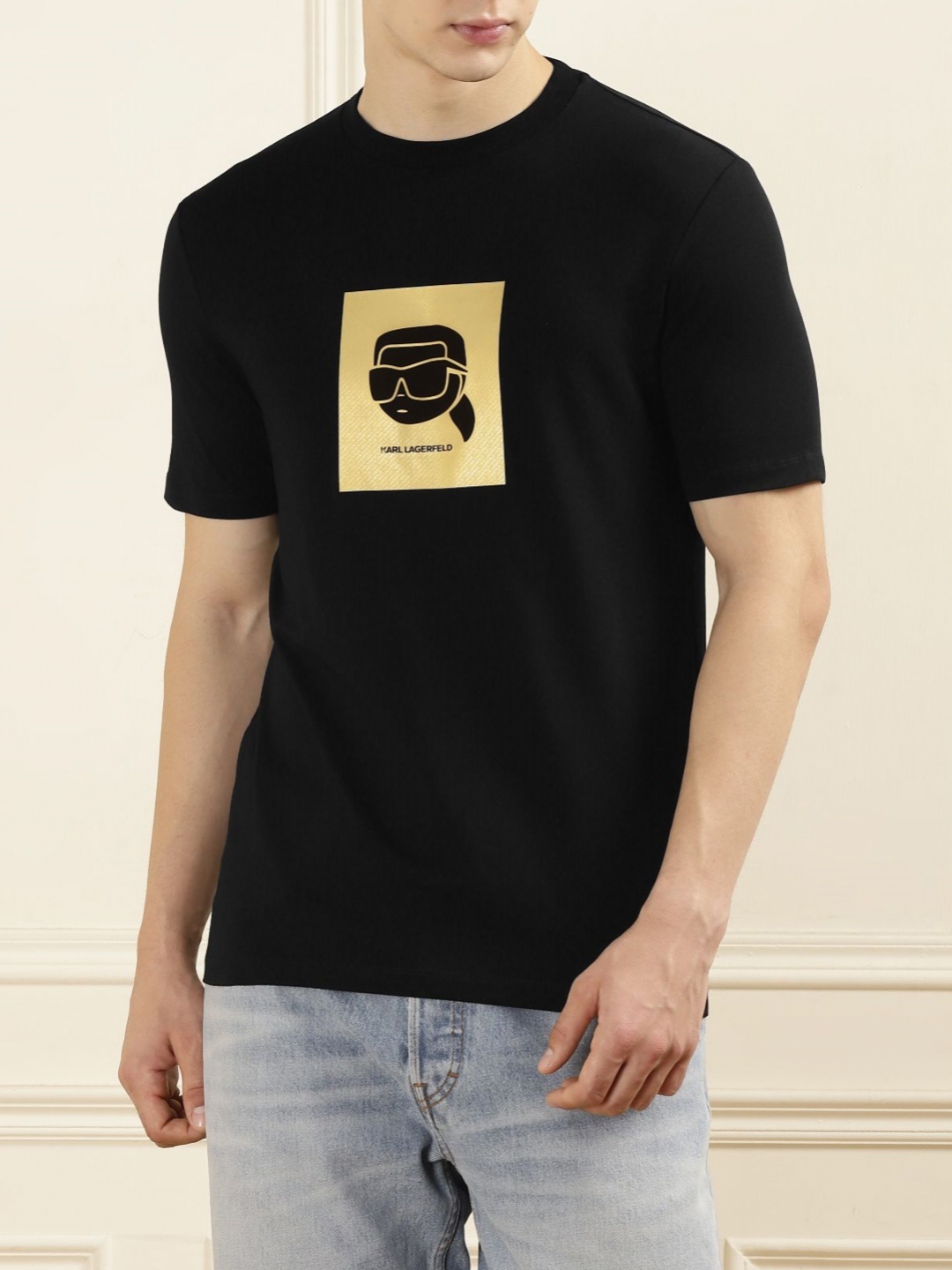 

Karl Lagerfeld Men Sports Printed Pockets T-shirt, Black