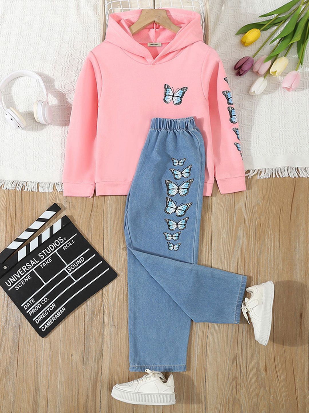 

INCLUD Girls Printed Trousers, Pink