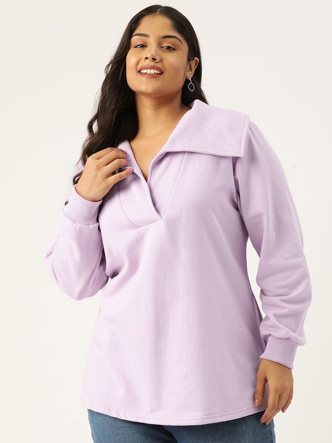 

theRebelinme Women Plus Size Regular Cotton Top, Lavender