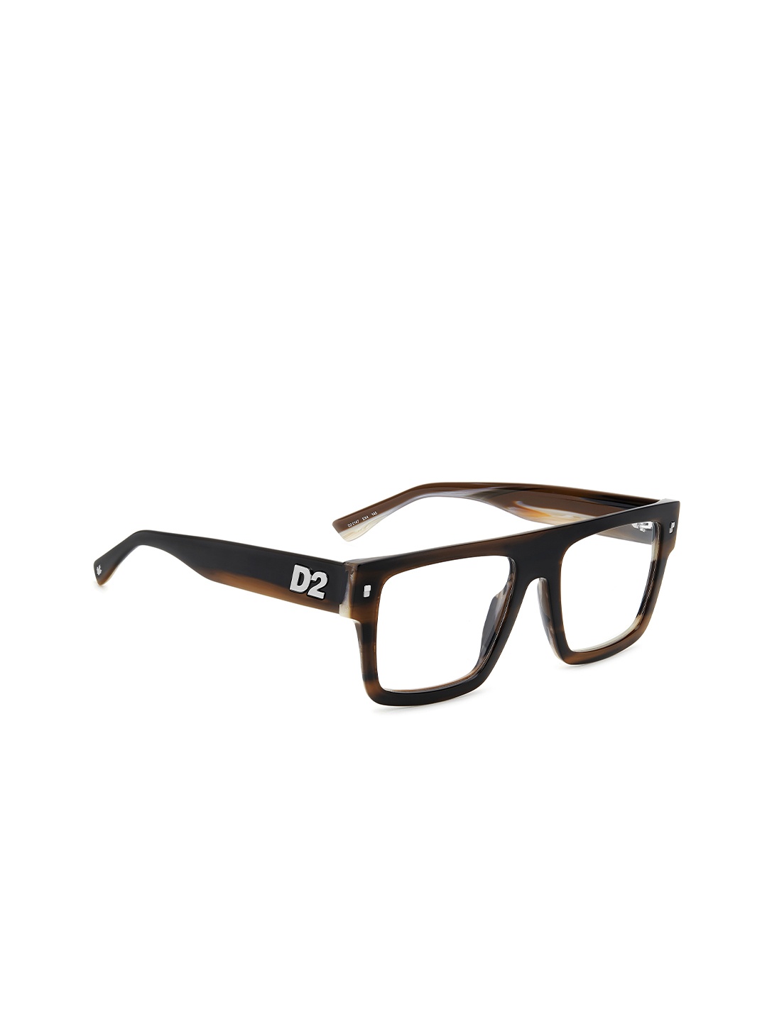 

Dsquared2 Men Abstract Printed Full Rim Rectangle Frames, Brown