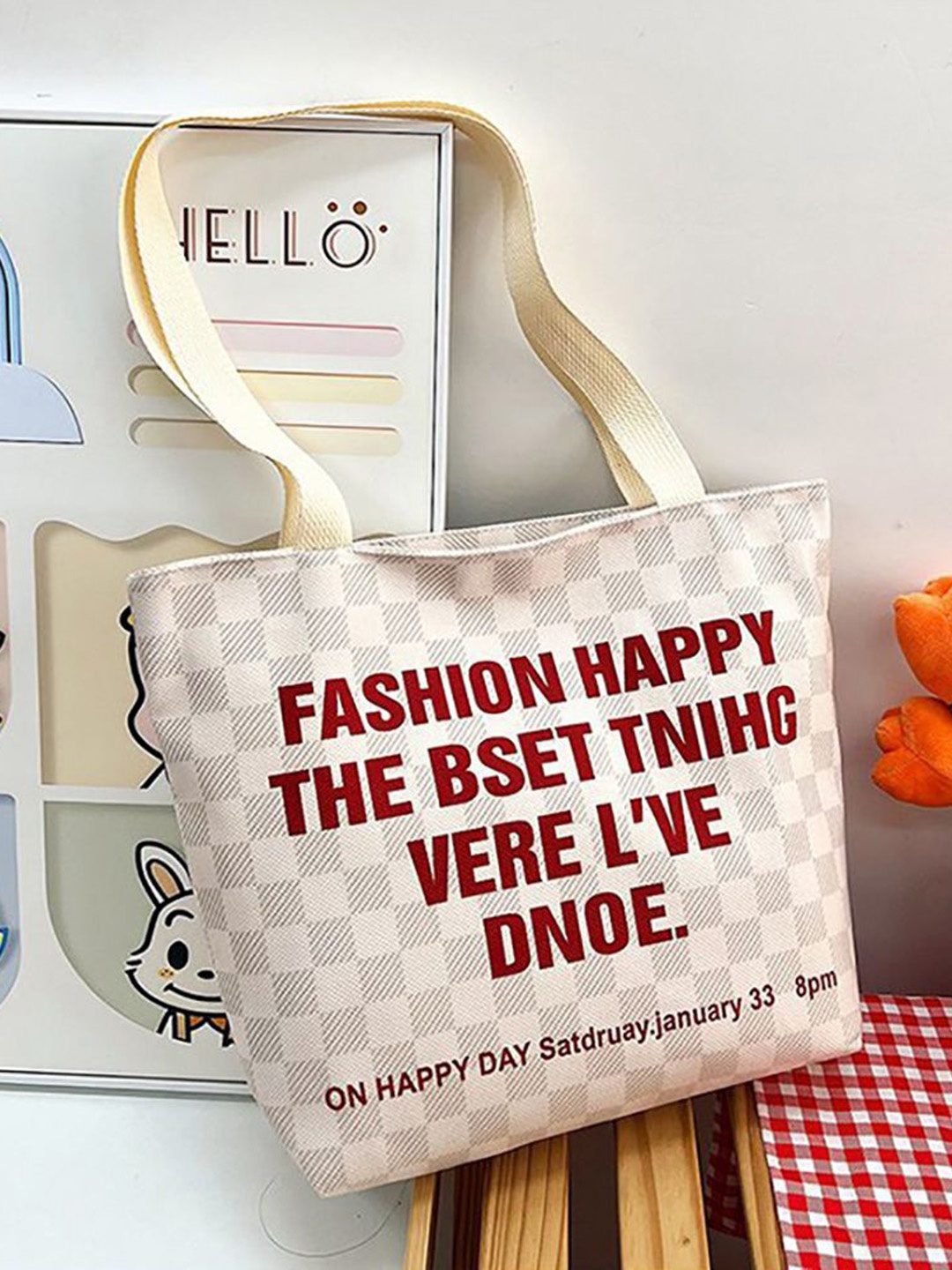 

StyleCast x Revolte Printed Shopper Handheld Bag, White