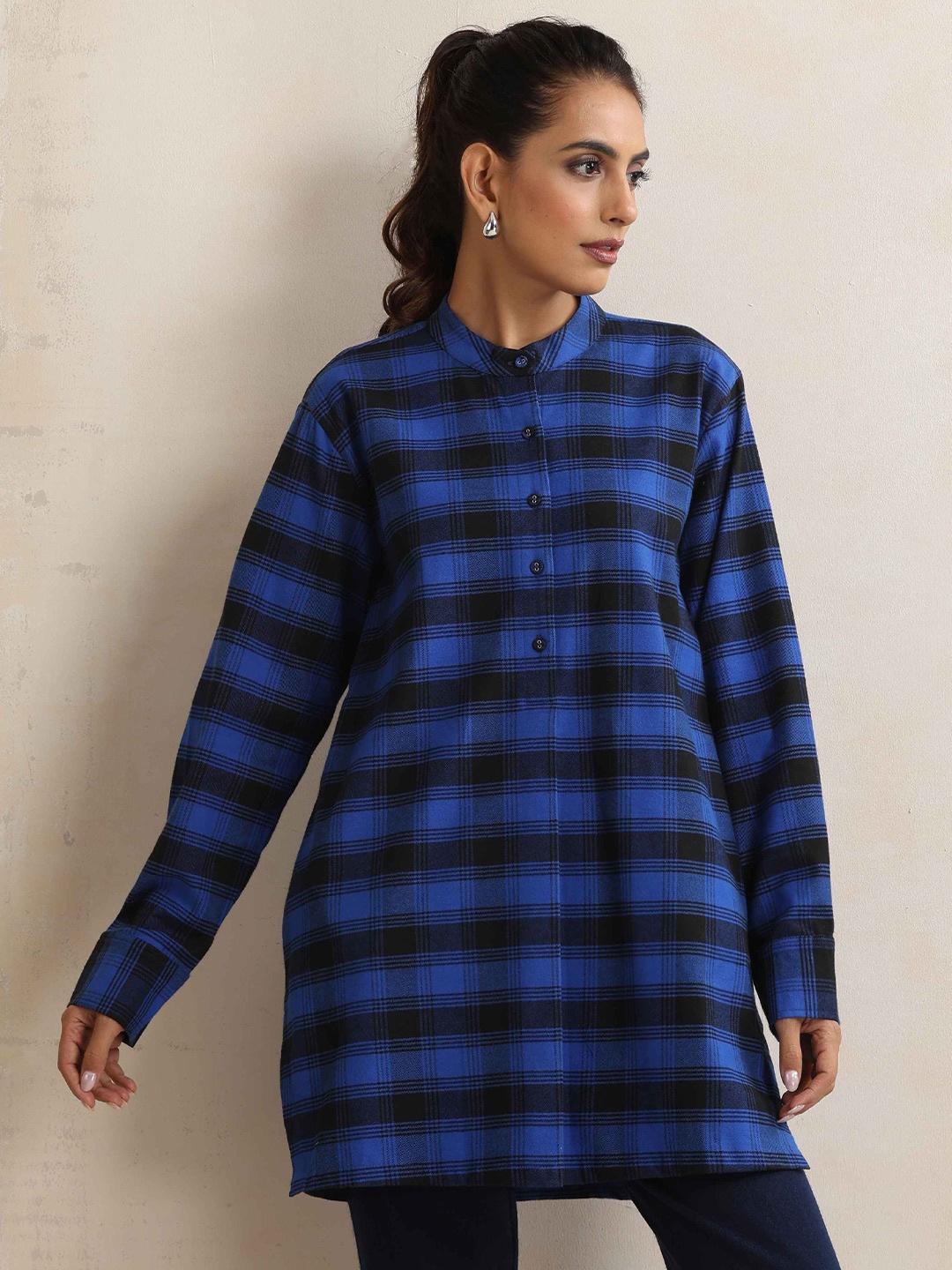 

trueBrowns Checked Winter Top, Blue