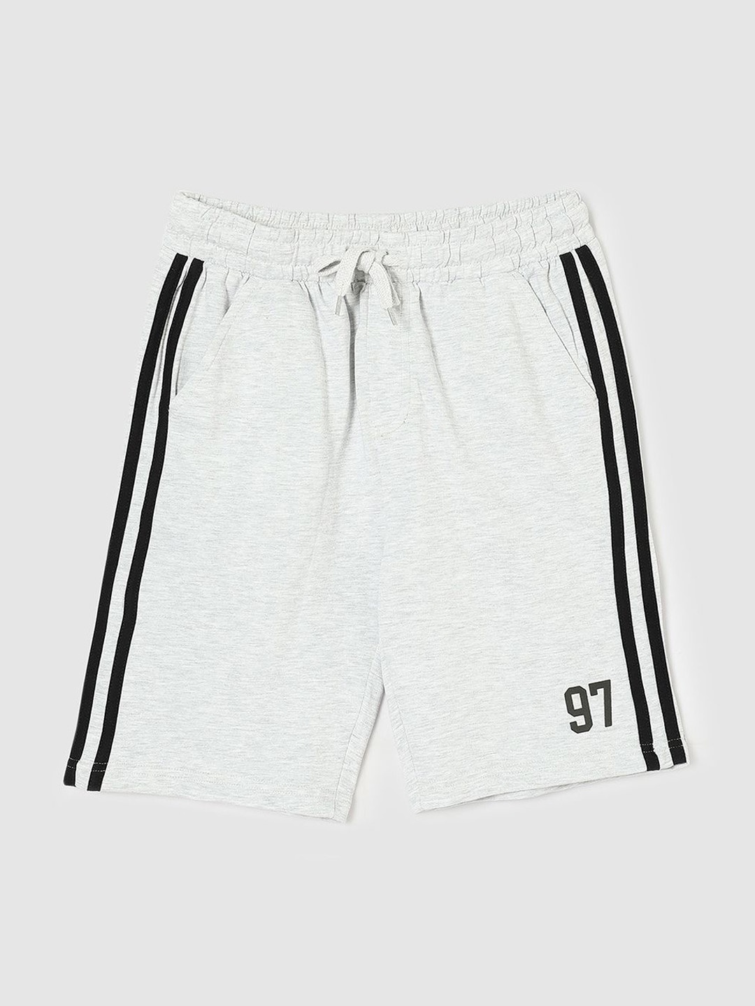 

max Boys Regular Fit Cotton Shorts, Grey