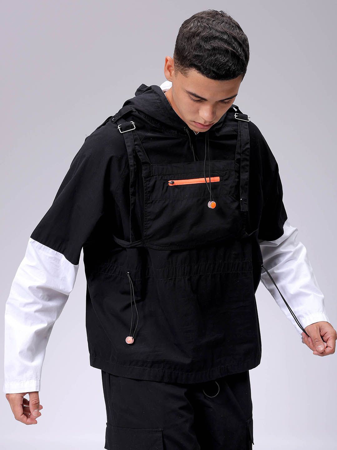

The Indian Garage Co Men Colourblocked Tailored Jacket, Black