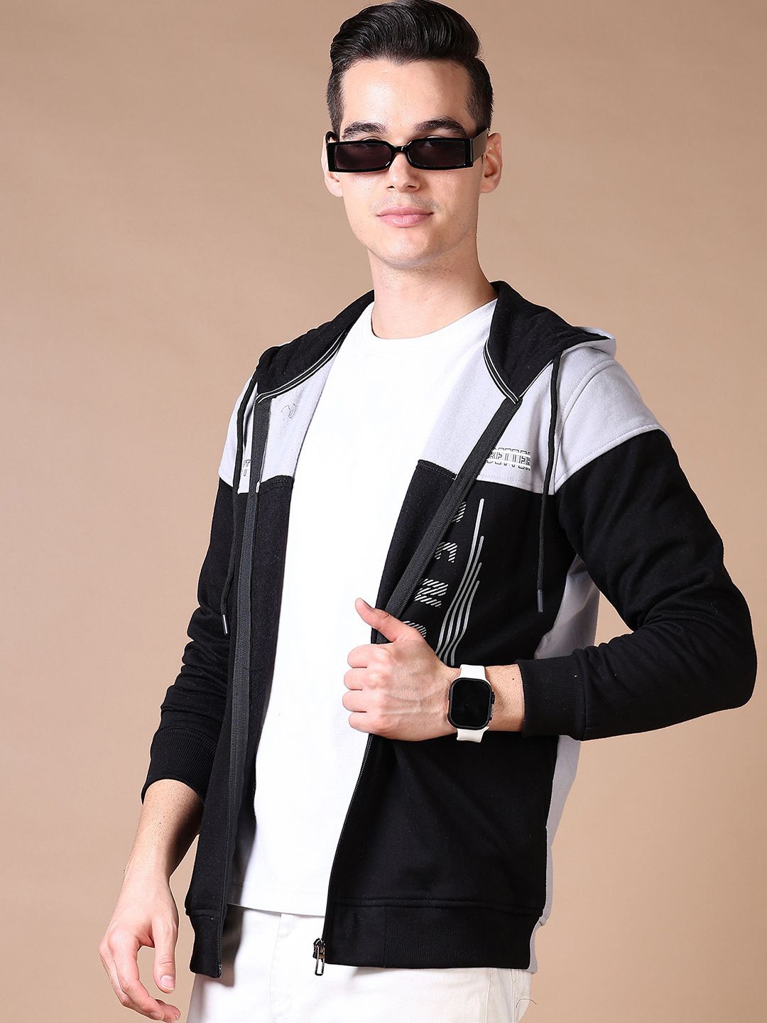 

V-Mart Men Hooded Long Sleeves Sweatshirt, Black