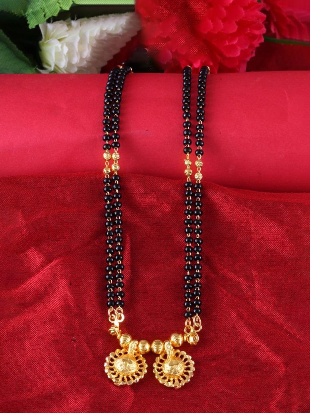 

DIVASTRI One Gram Gold-Plated Beaded Mangalsutra