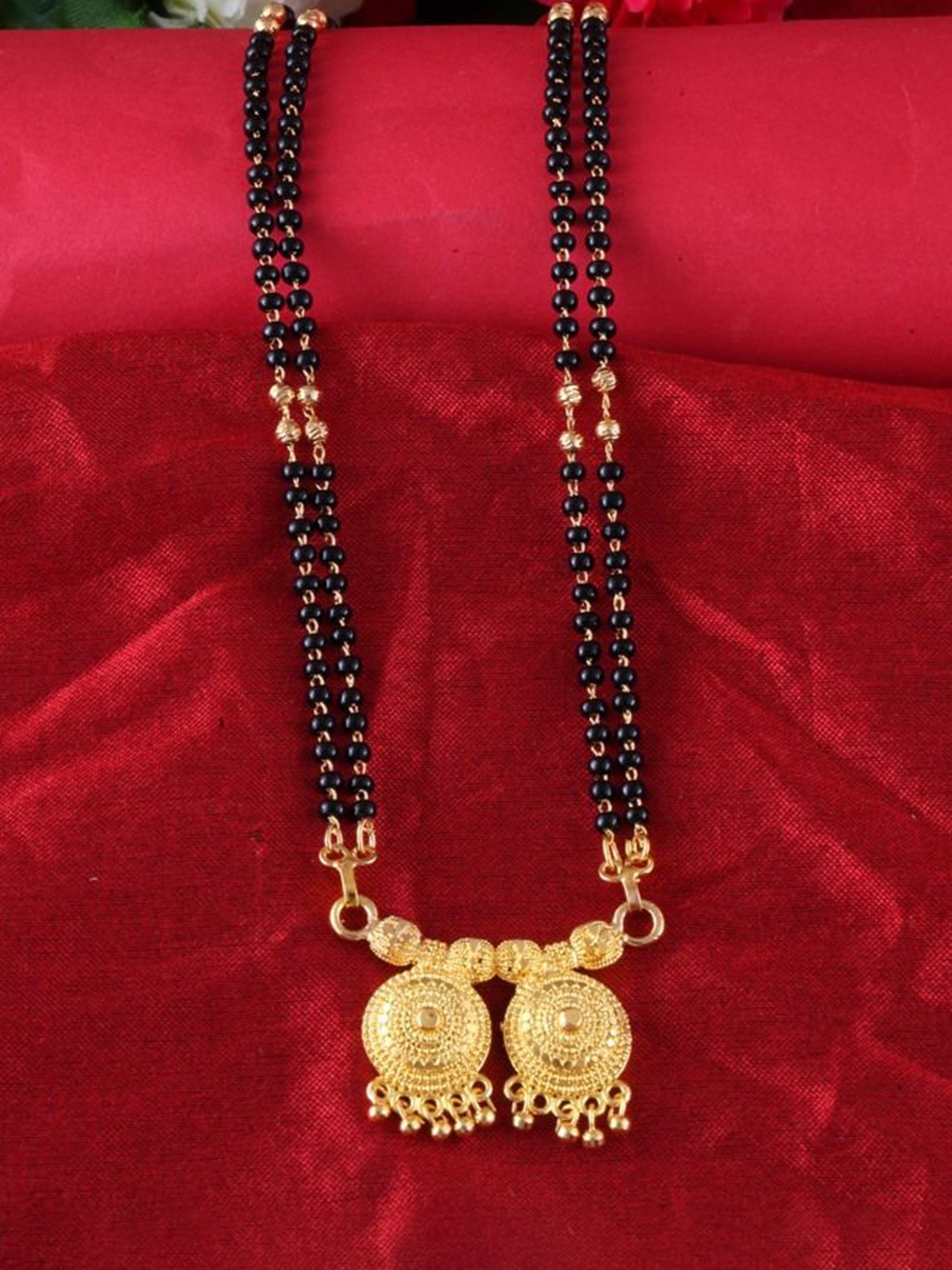 

DIVASTRI One Gram Gold-Plated Beaded Mangalsutra