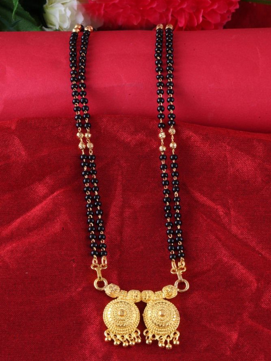 

DIVASTRI One Gram Gold-Plated Beaded Mangalsutra