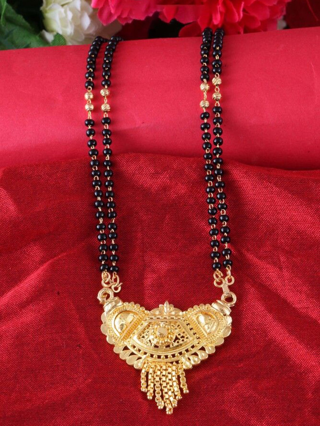 

DIVASTRI One Gram Gold-Plated Beaded Mangalsutra