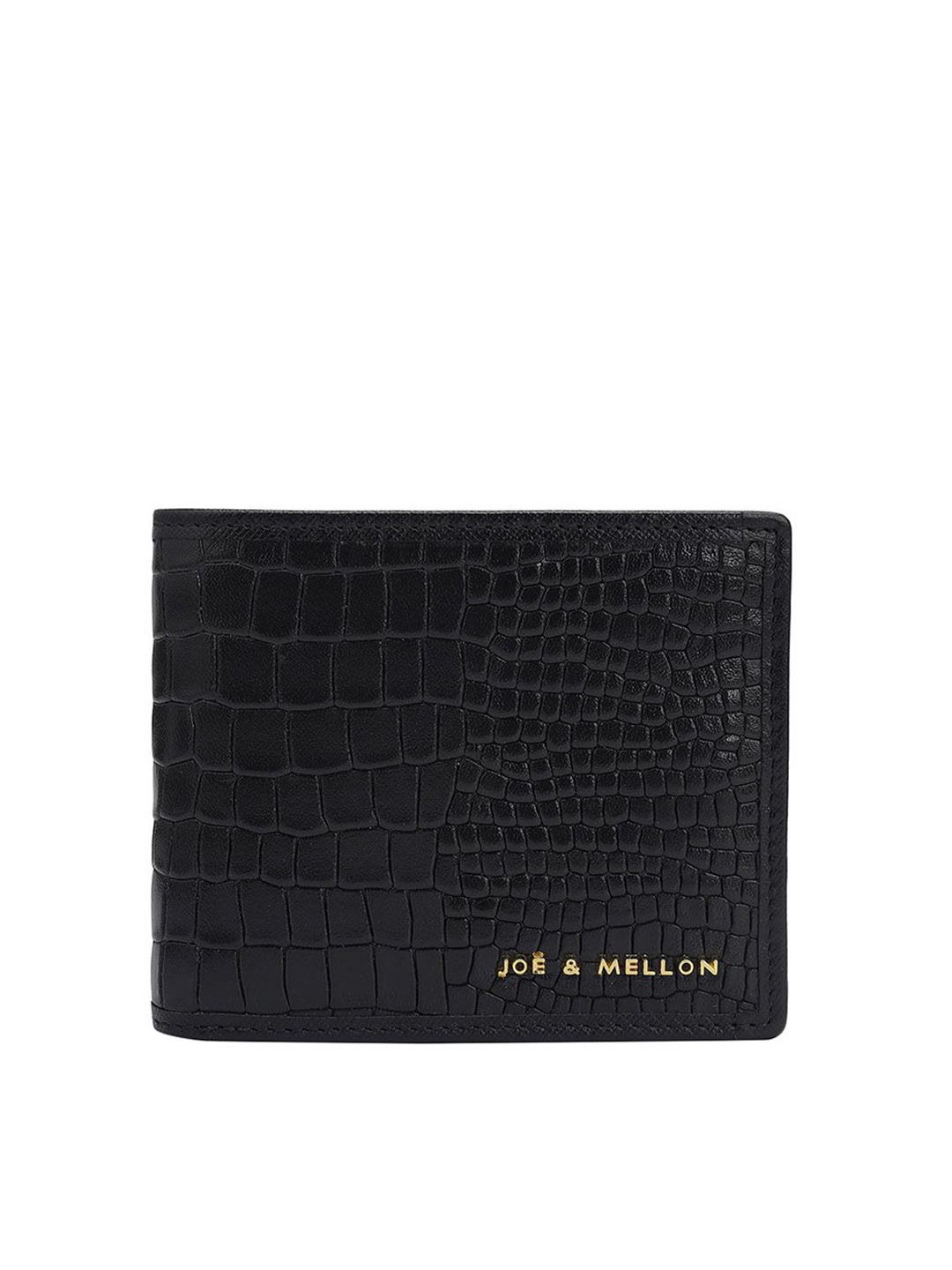 

Joe & Mellon Men Textured Leather Two Fold Wallet, Black