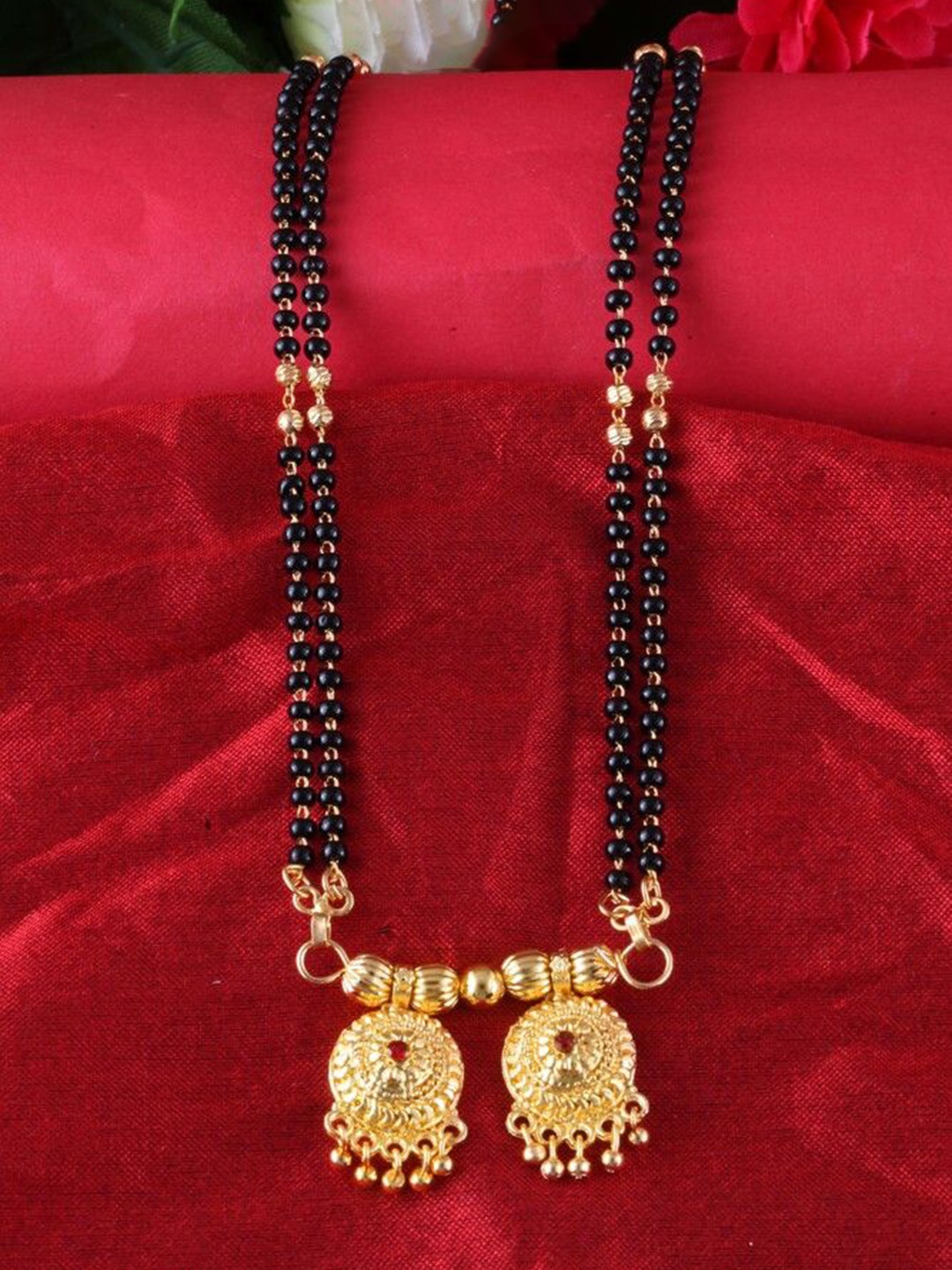 

DIVASTRI One Gram Gold-Plated Beaded Mangalsutra