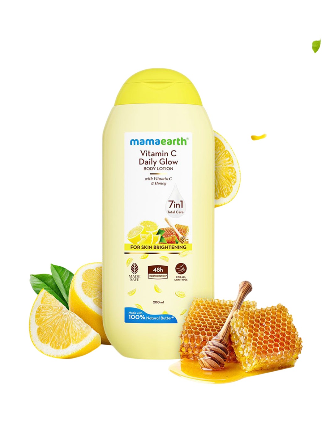 

Mamaearth Brighteners Dull Skin Vitamin C Daily Glow Body Lotion - 200 ml, White