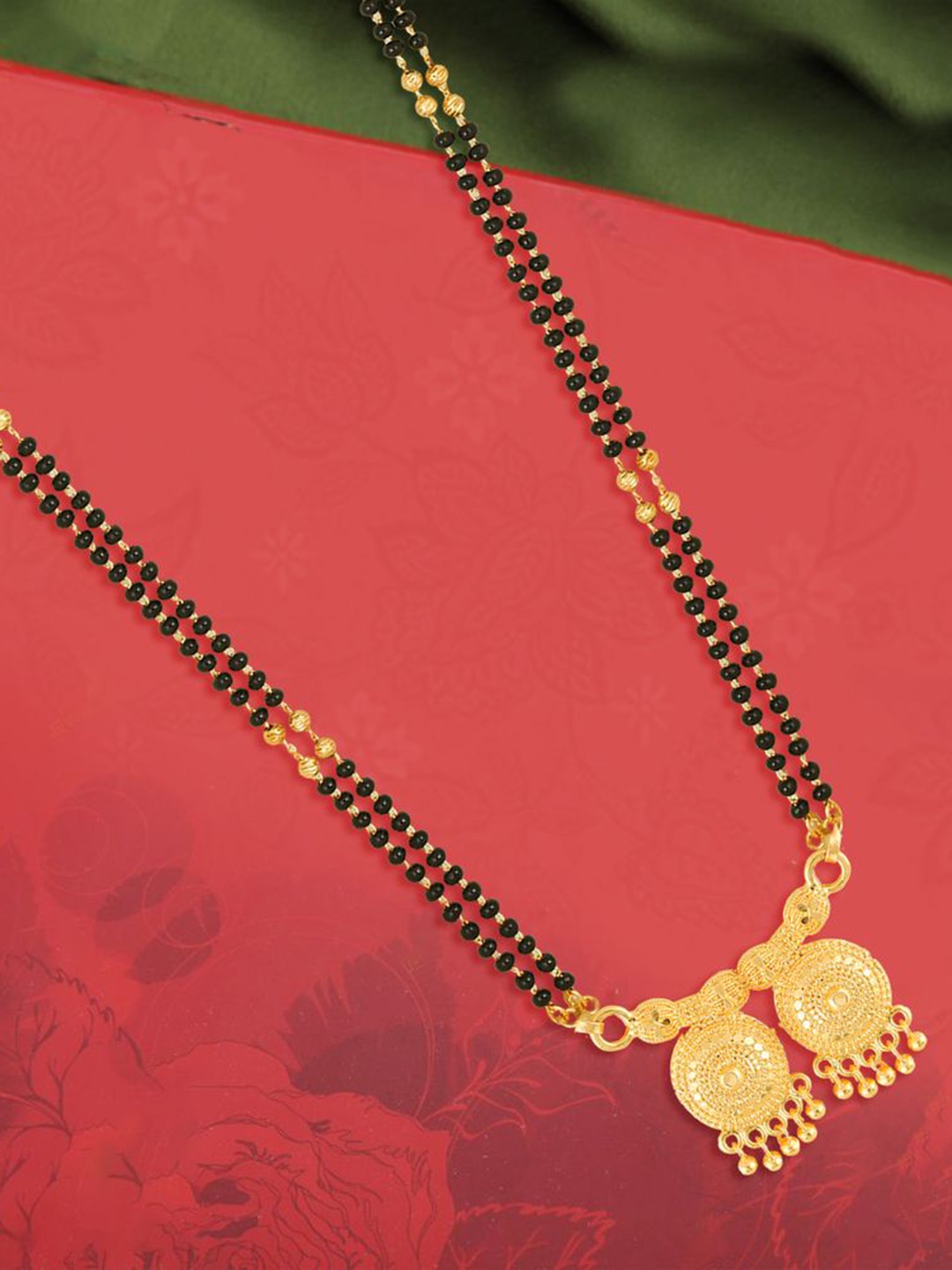 

DIVASTRI One Gram Gold-Plated Beaded Mangalsutra