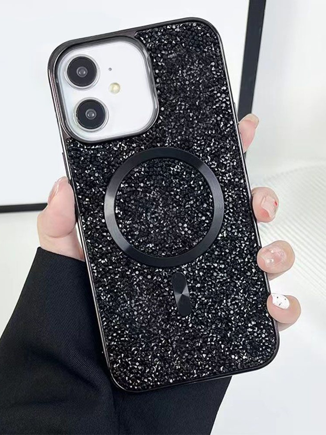 

Luxury Kase Solid Printed iPhone 11 Back Case Mobile Accessories, Black