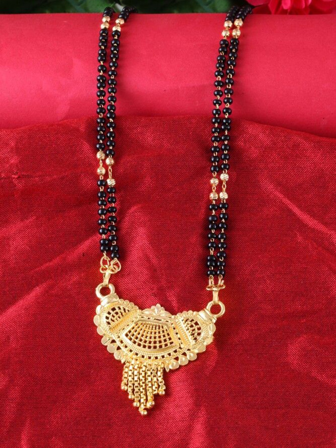 

DIVASTRI One Gram Gold-Plated Beaded Mangalsutra