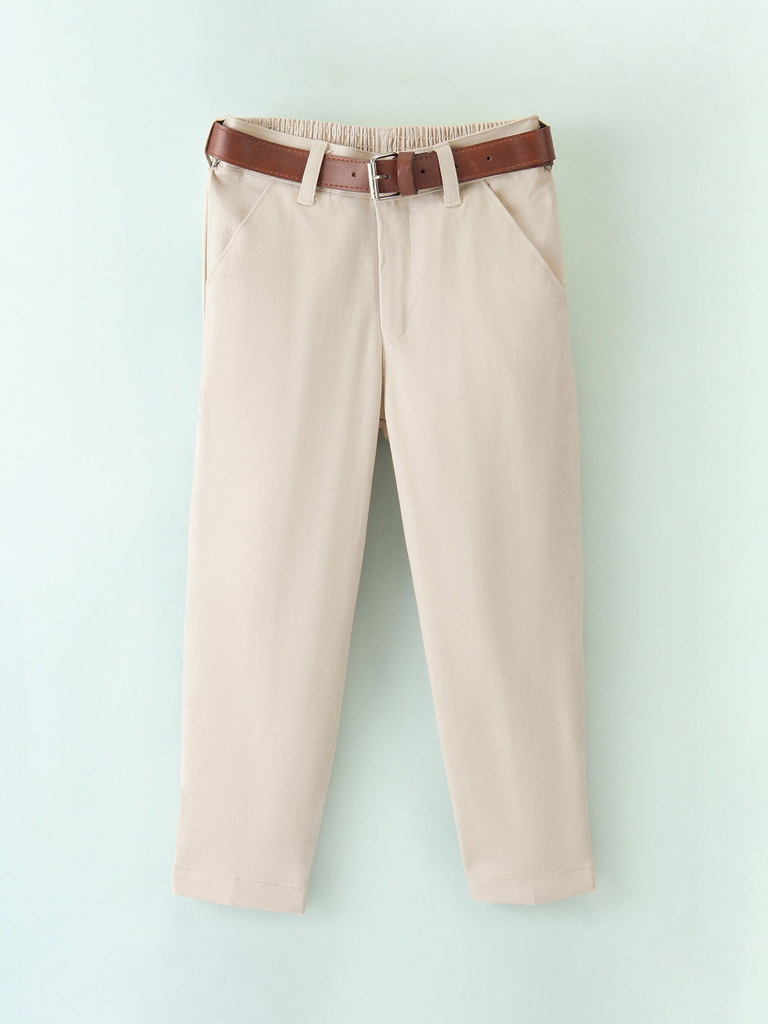 

Mark & Mia Boys Mid-Rise Regular Fit Trousers, Beige