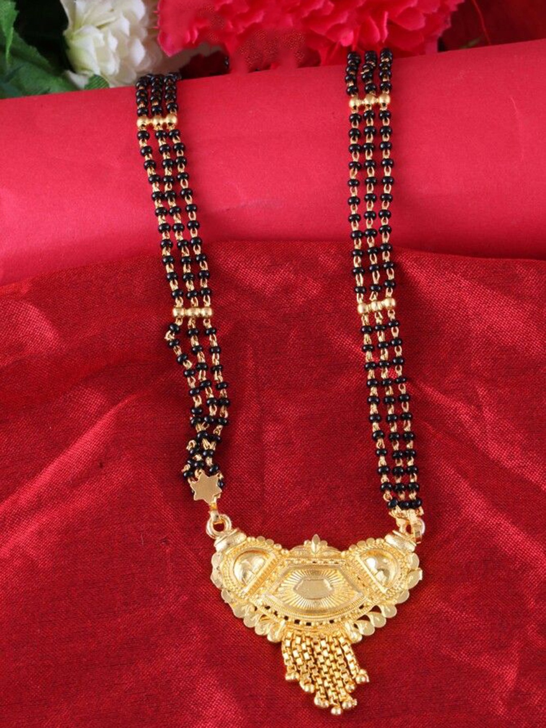 

DIVASTRI One Gram Gold-Plated Beaded Mangalsutra