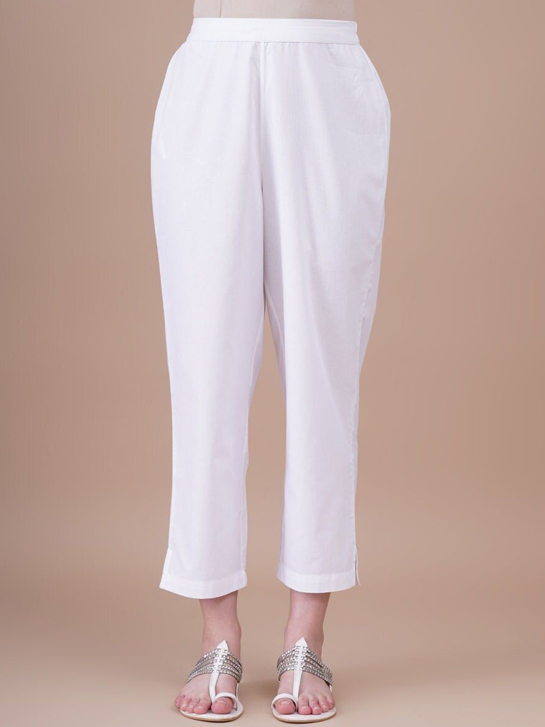 

JAYPORE Women Trousers, White