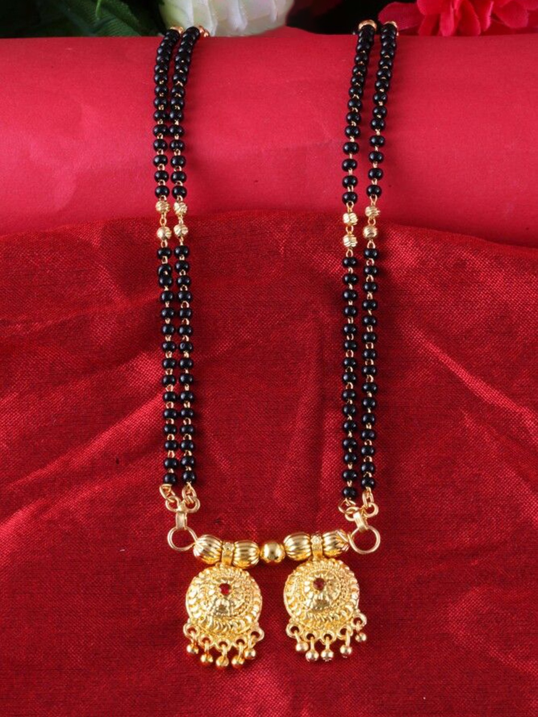 

DIVASTRI One Gram Gold-Plated Beaded Mangalsutra