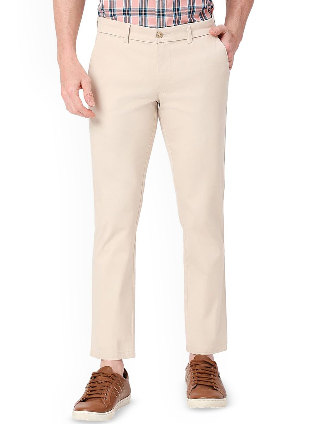

Basics Men Skinny Fit Chinos Trousers, Beige