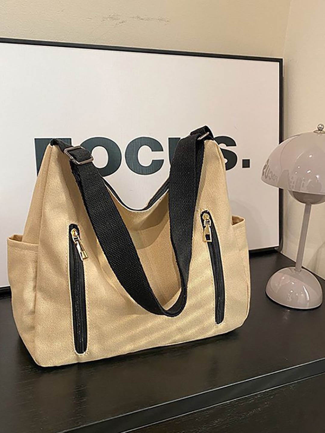 

StyleCast x Revolte Half Moon Handheld Bag, Khaki