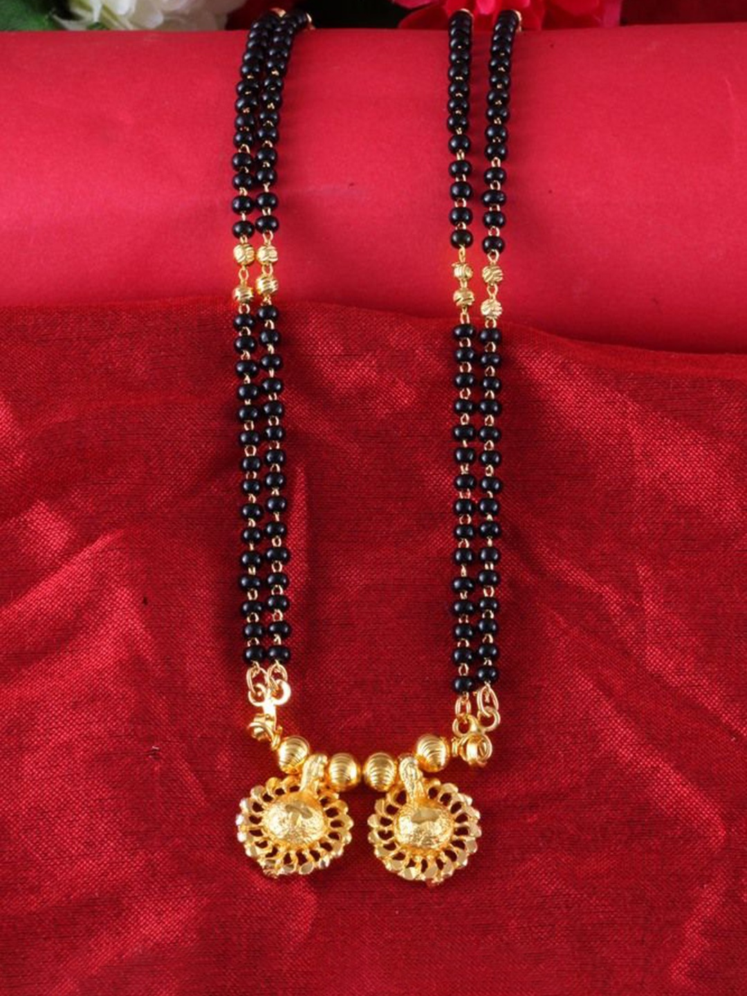 

DIVASTRI One Gram Gold-Plated Beaded Mangalsutra
