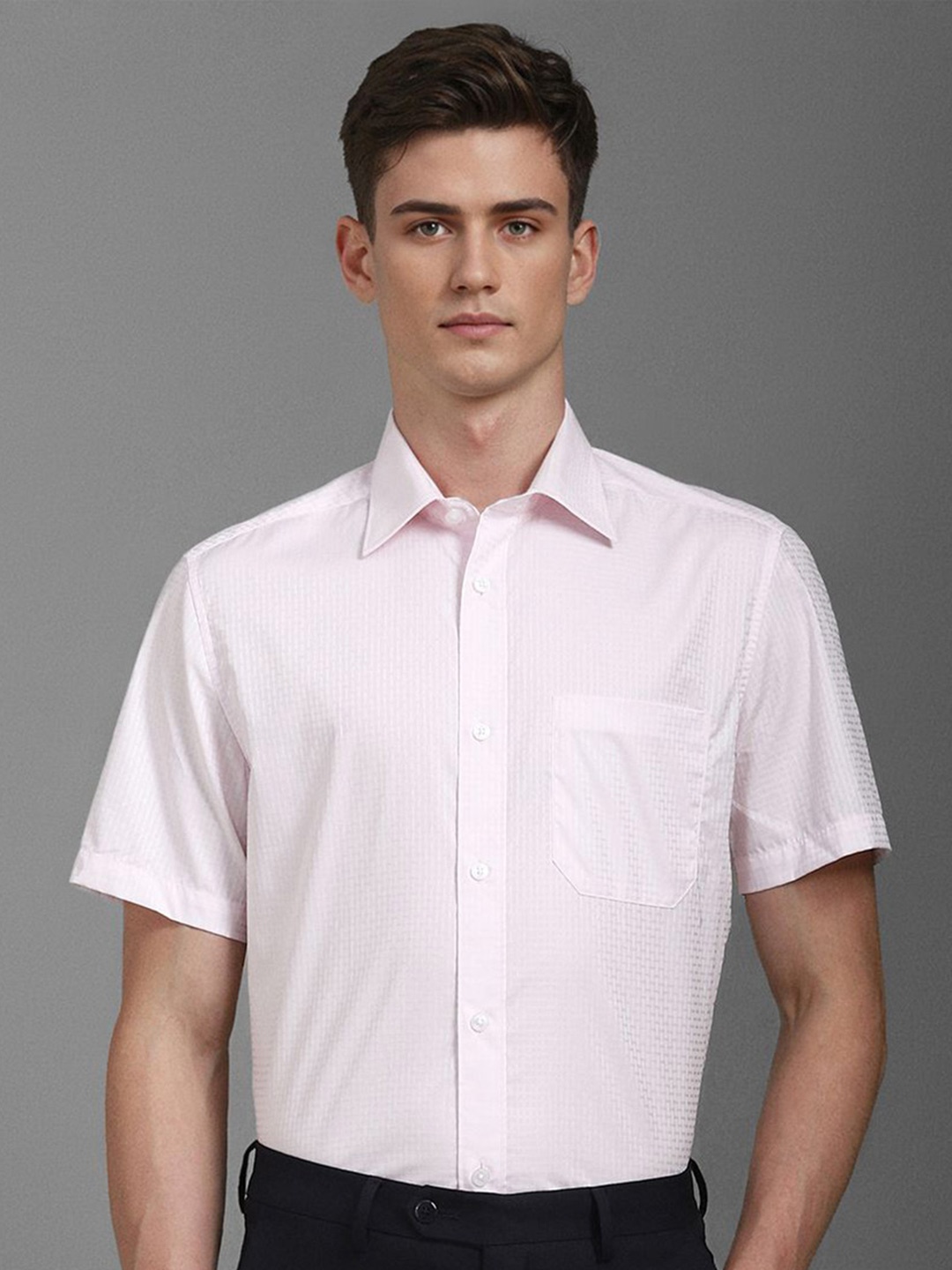 

Louis Philippe Men Classic Opaque Formal Shirt, Pink