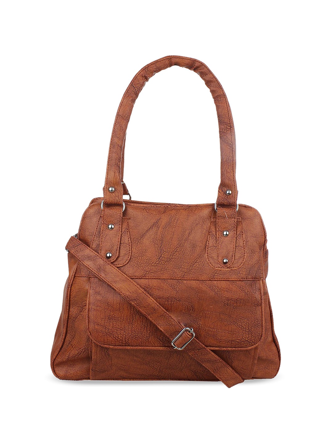

House of Pataudi Women Patterned Crossbody Handbag, Tan
