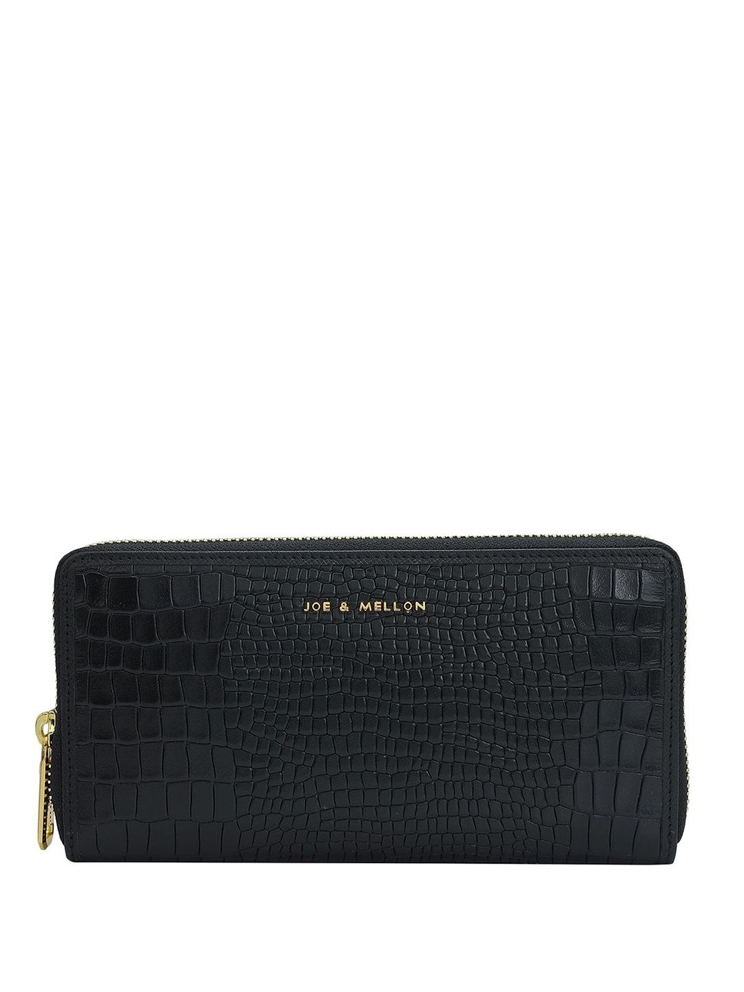 

Joe & Mellon Women Leather Zip Around Wallet, Black