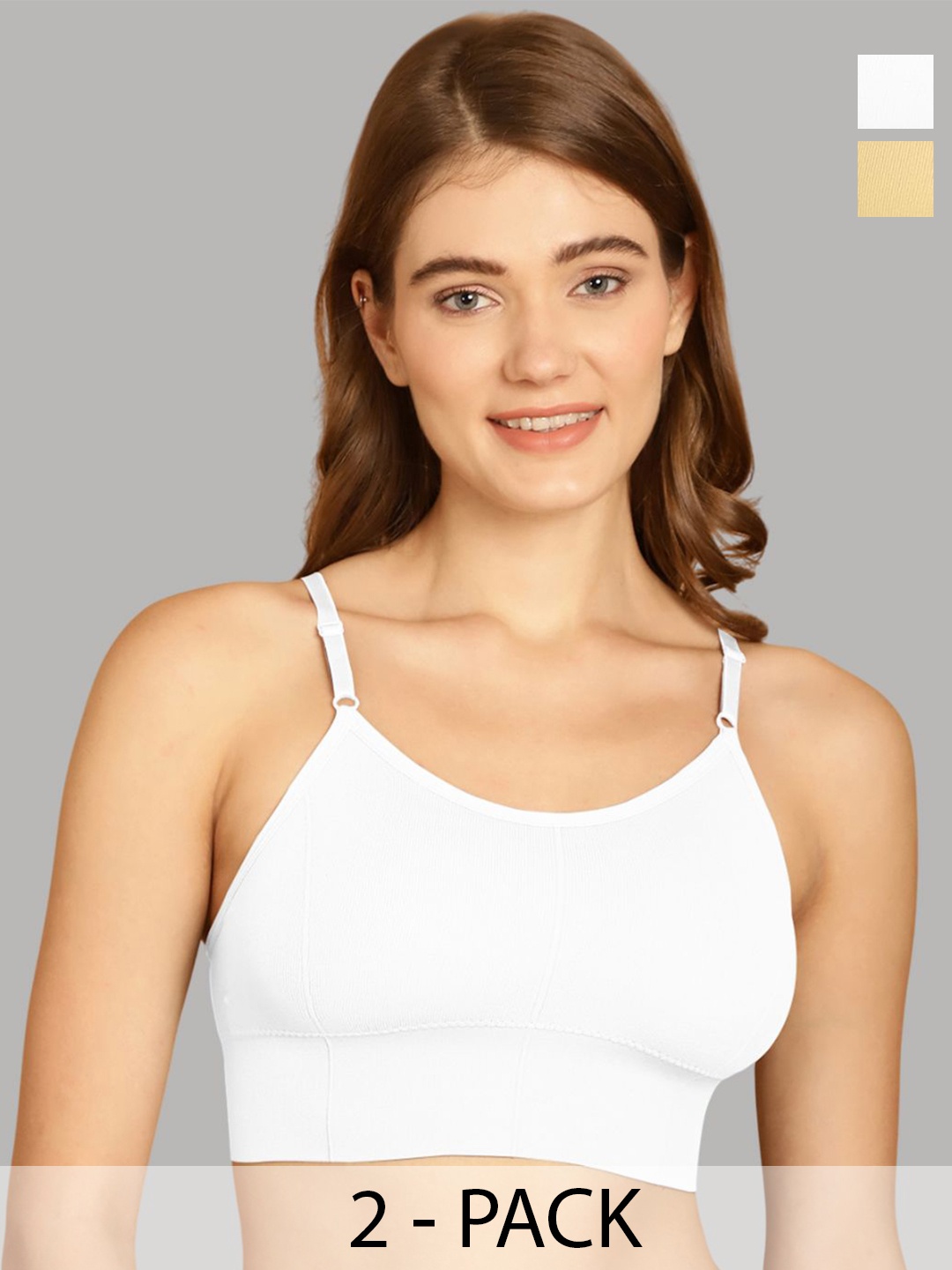 

Friskers Women Pack of 2 Full Coverage Lightly Padded Push-Up Bra, White