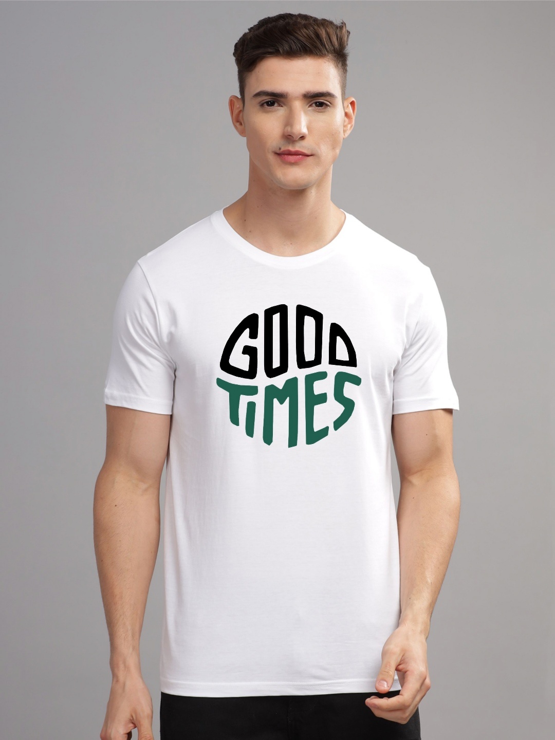 

ADRO Men Printed T-shirt, White