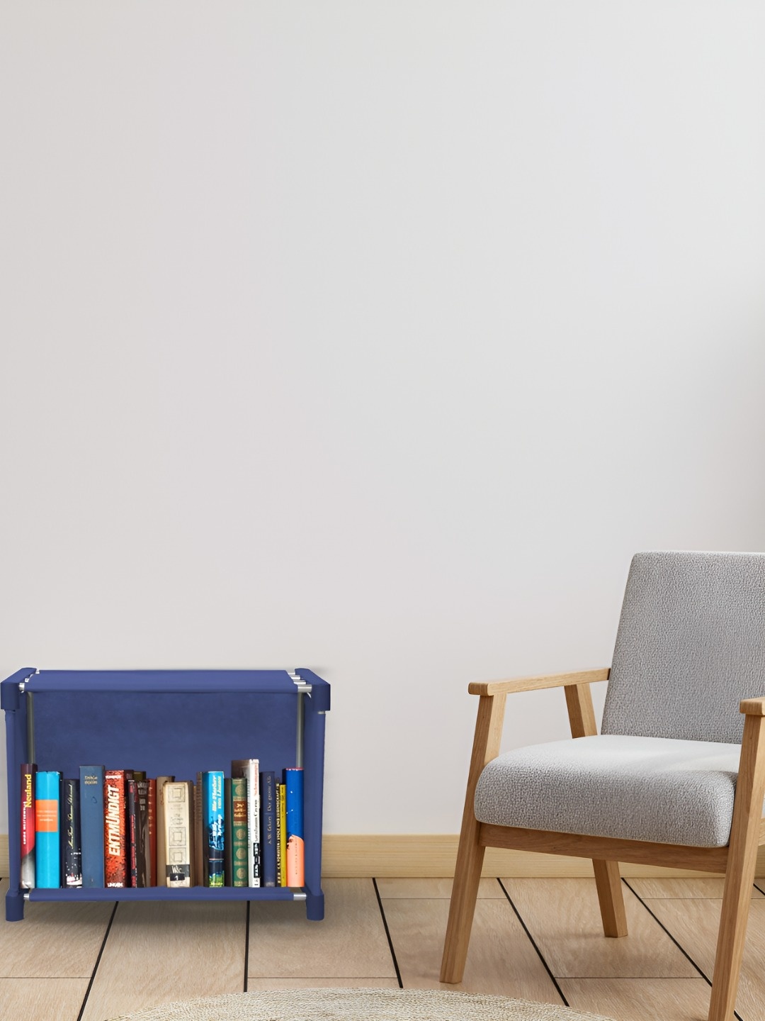 

Decent Hut Navy Blue 2 Tier Open Bookshelf