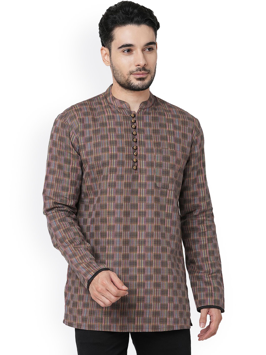 

ARCHATTIRE Men Geometric Flared Sleeves Kurta, Multi