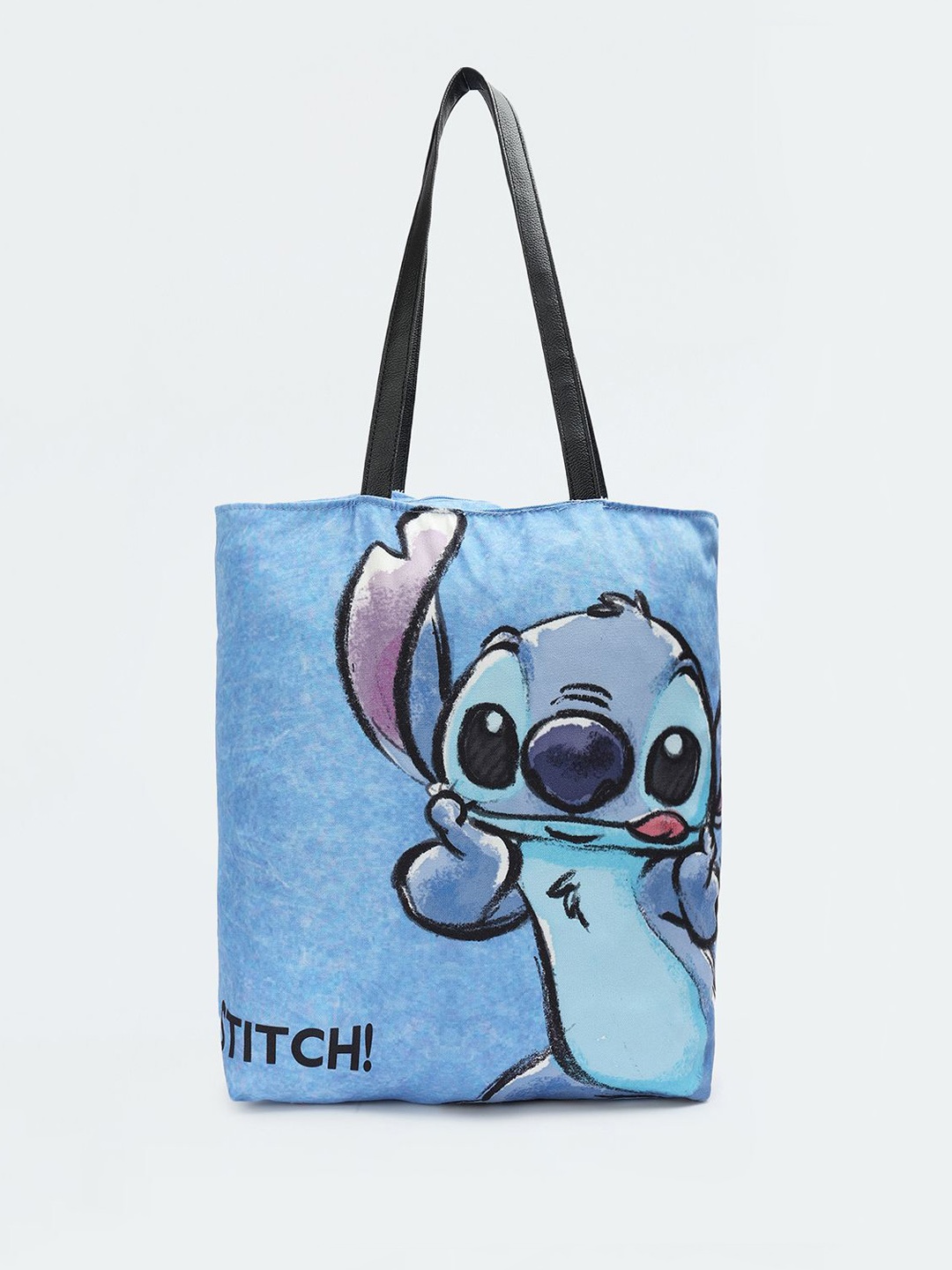

max Printed Oversized Shopper Tote Bag with Applique, Blue