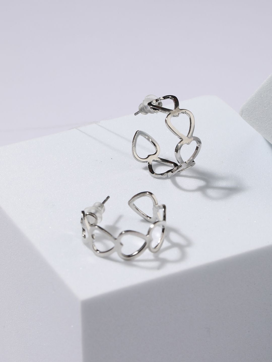 

DressBerry Contemporary Hoop Earrings, Silver