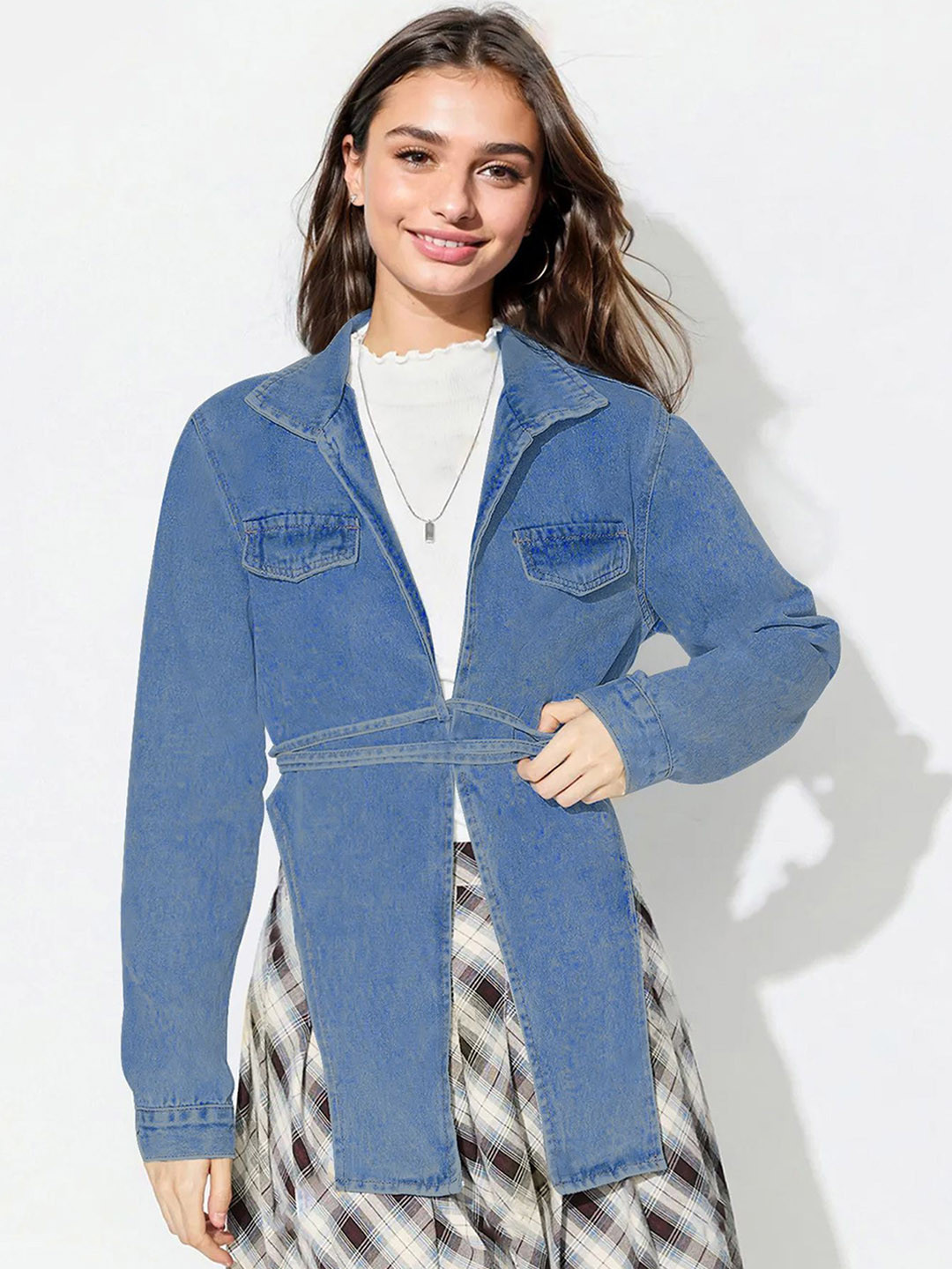 

StyleCast x Revolte Women Open Front Jacket, Blue