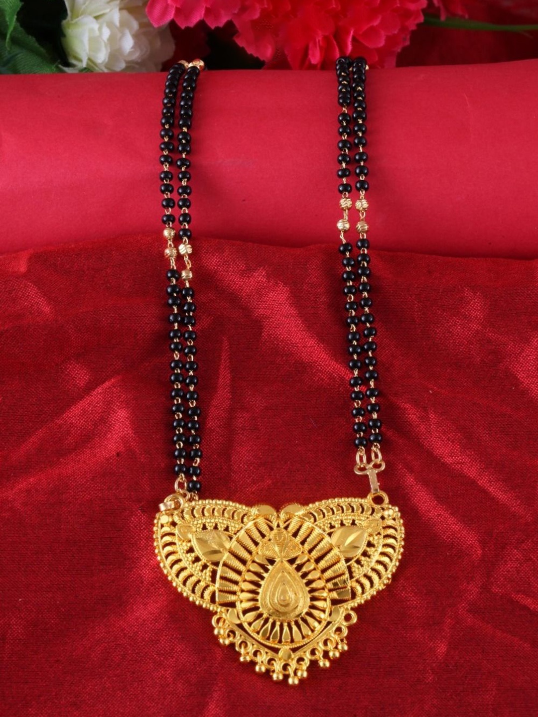 

DIVASTRI One Gram Gold-Plated Beaded Mangalsutra